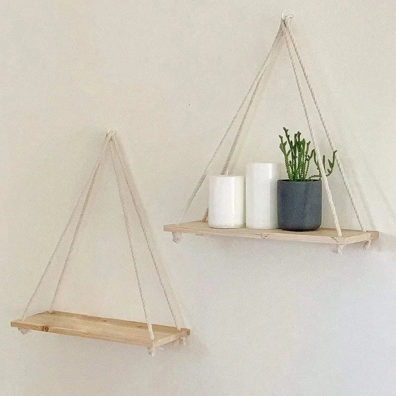 Wooden Floating Swing Shelf